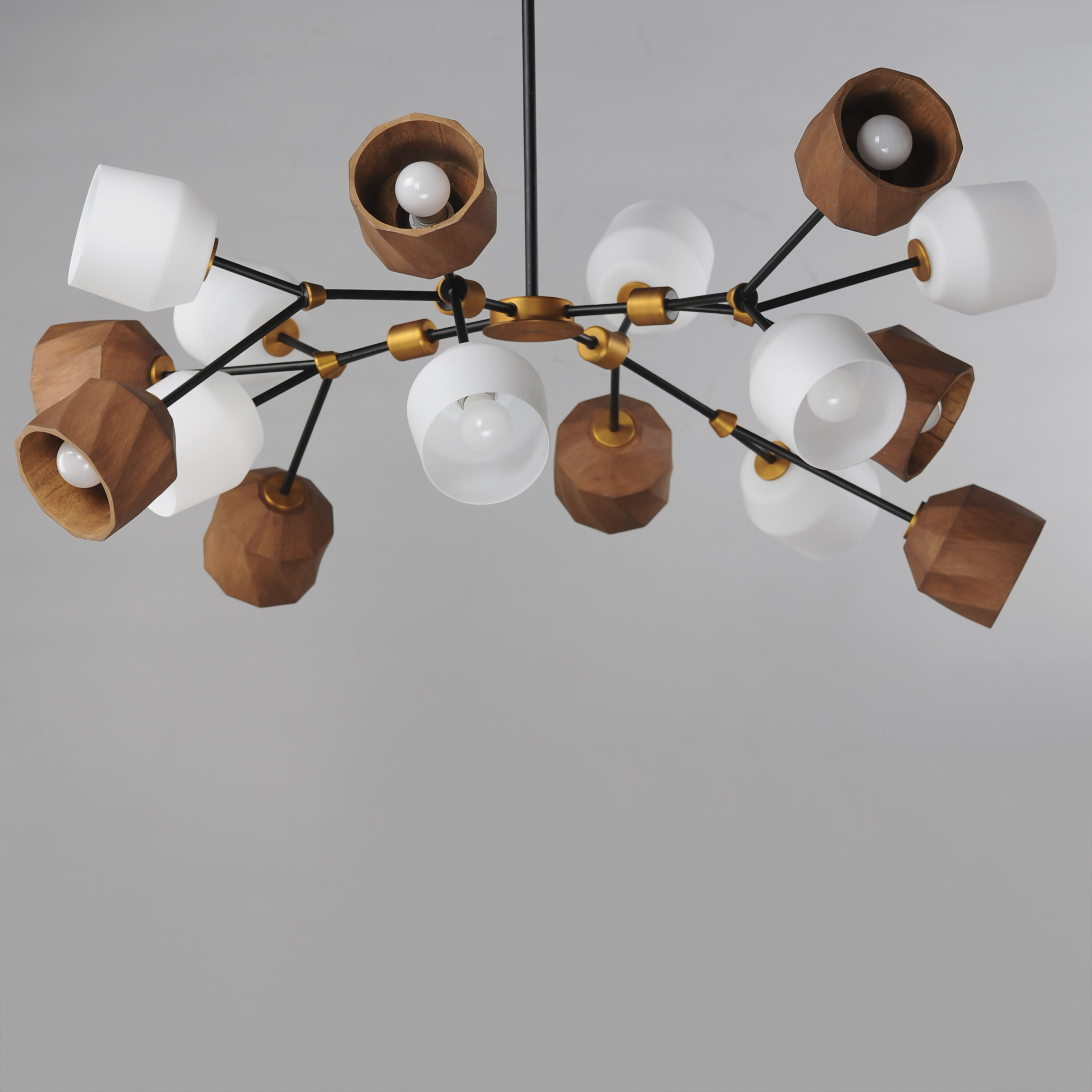 Akimbo LED 60.75 inch Dark Bronze with Antique Brass Multi-Light Pendant Ceiling Light