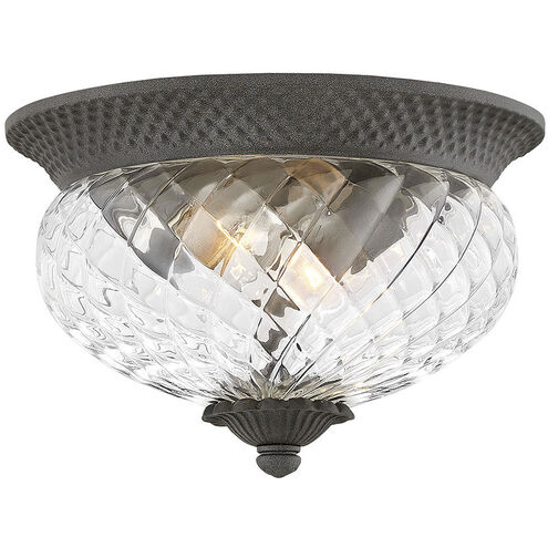 Plantation LED 12 inch Museum Black Outdoor Flush Mount