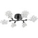 Blossom LED 32 inch Matte Black Flush Mount Ceiling Light in 3000K LED