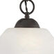 Elipse 1 Light 18 inch Painted Bronze Pendant Ceiling Light