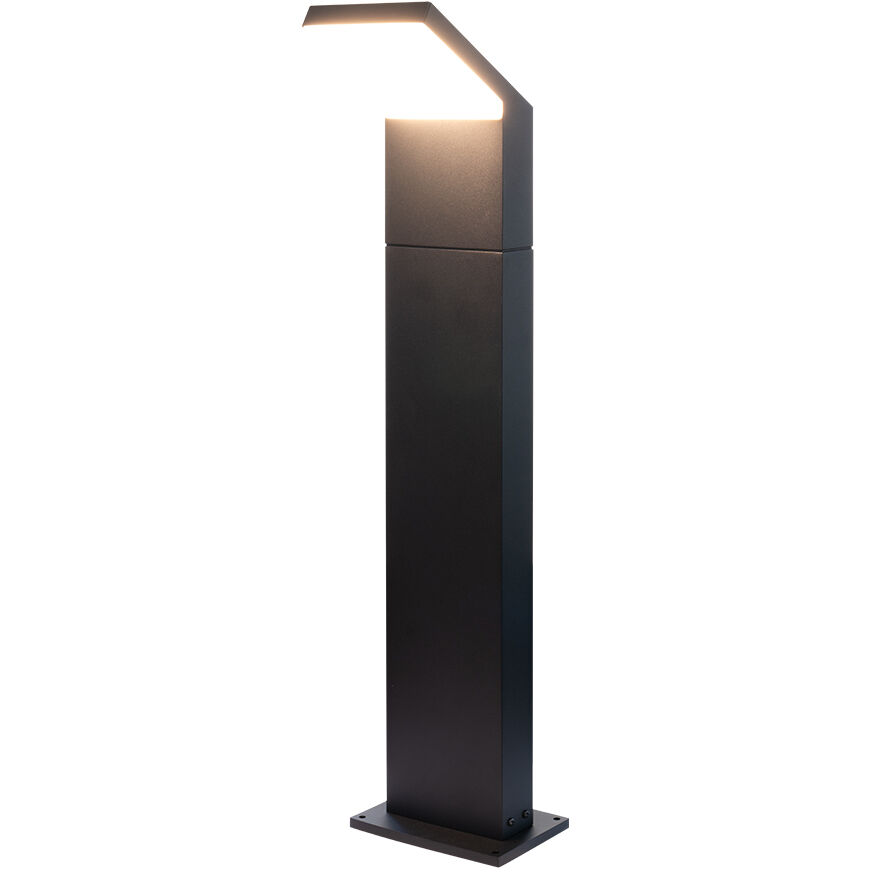 Modern 100V 9.5 watt Matte Black Outdoor Bollards