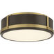 Lynca LED 13.75 inch Legacy Brass and Dark Bronze Flush Mount Ceiling Light