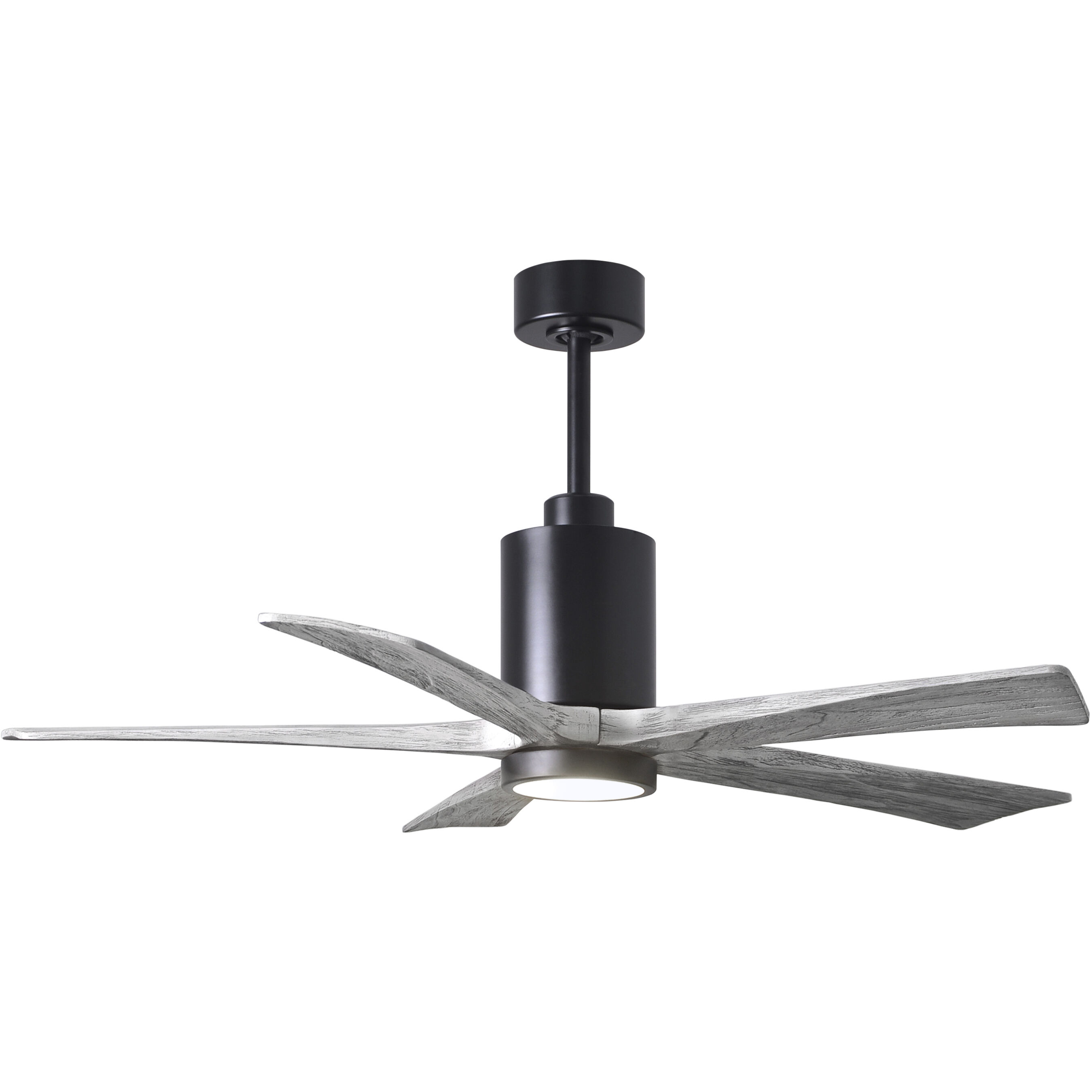 Atlas Patricia-5 52 inch Matte Black with Barn Wood Tone Blades Ceiling Fan, Atlas