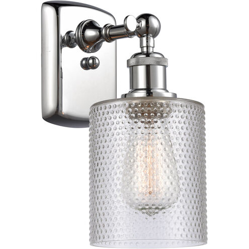 Ballston Cobbleskill LED 5 inch Polished Chrome Sconce Wall Light in Clear Glass, Ballston