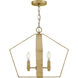Sammi 2 Light 20 inch Lacquered Brass Pendant Ceiling Light