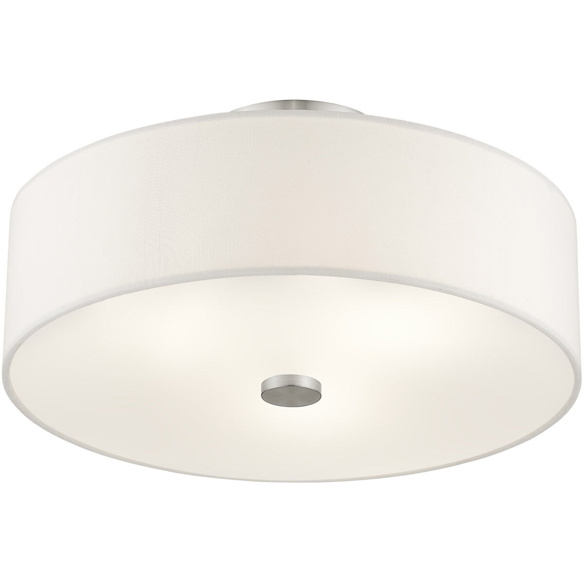 Meridian 3 Light 15 inch Brushed Nickel Semi-Flush Mount Ceiling Light
