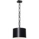 Alston 1 Light 12 inch Matte Black/White Mini Pendant Ceiling Light in Matte Black with White
