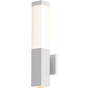 Square Column LED 20 inch Textured White Indoor-Outdoor Sconce