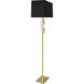 Lincoln 63 inch 150 watt Modern Brass Floor Lamp Portable Light in Black With Matte Gold