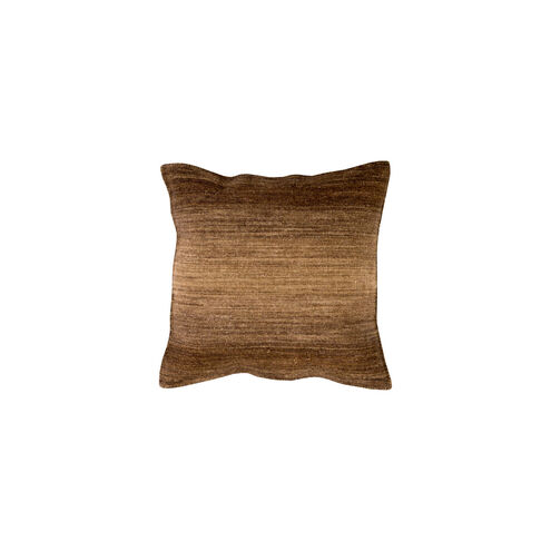 Chaz 20 X 20 inch Camel and Dark Brown Throw Pillow