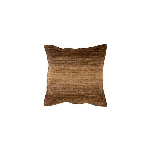 Chaz 18 X 18 inch Camel and Dark Brown Throw Pillow