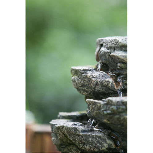 Cascading Stone Gray/Green Fountain