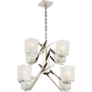 Timone 8 Light 27 inch Polished Nickel Chandelier Ceiling Light