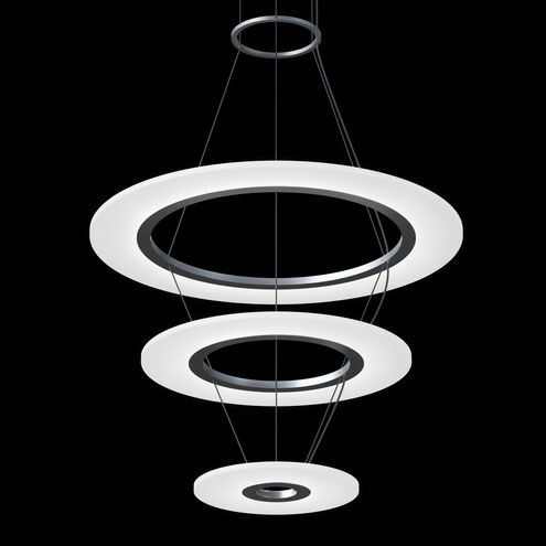 Arctic Rings LED 31 inch Bright Satin Aluminum Ring Pendant Ceiling Light