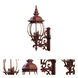 Chateau 4 Light 30.5 inch Burled Walnut Exterior Wall Mount