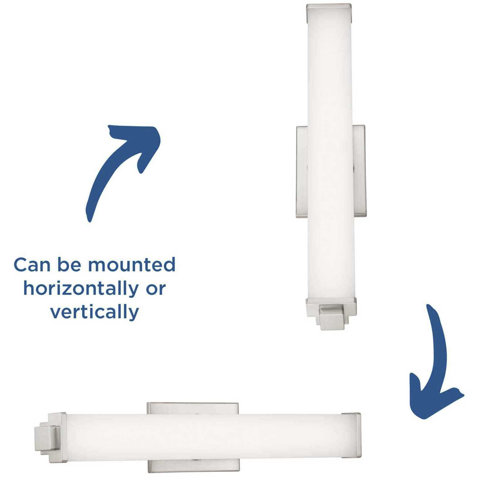 Phase 2.1 LED LED 24 inch Brushed Nickel Linear Bath Bar Wall Light, Progress LED