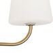 Eleanor 3 Light 26 inch Aged Brass with White Vanity Light Wall Light