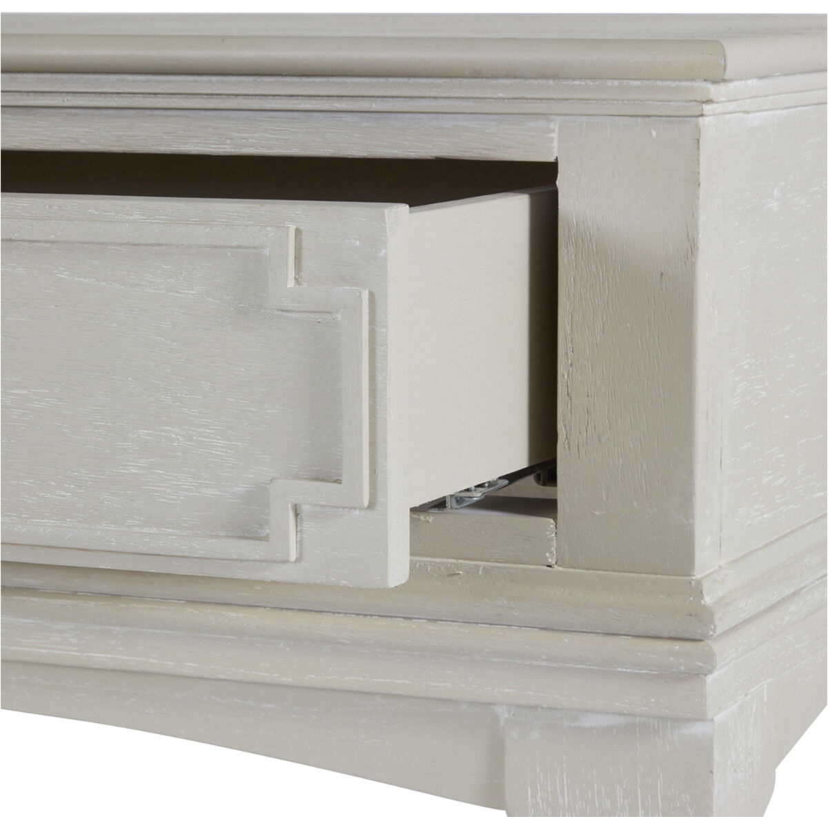 Arrington 76 X 21 inch Cerused White / Antique Brass Console Table