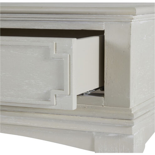 Arrington 76 X 21 inch Cerused White / Antique Brass Console Table