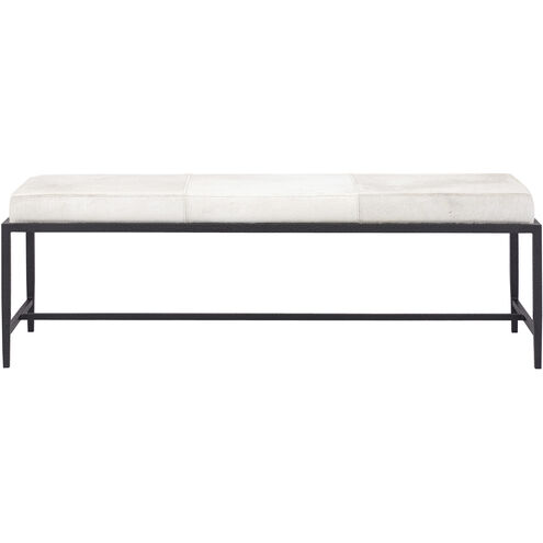 Canyon Dark Bronze and Ivory Bench, Long