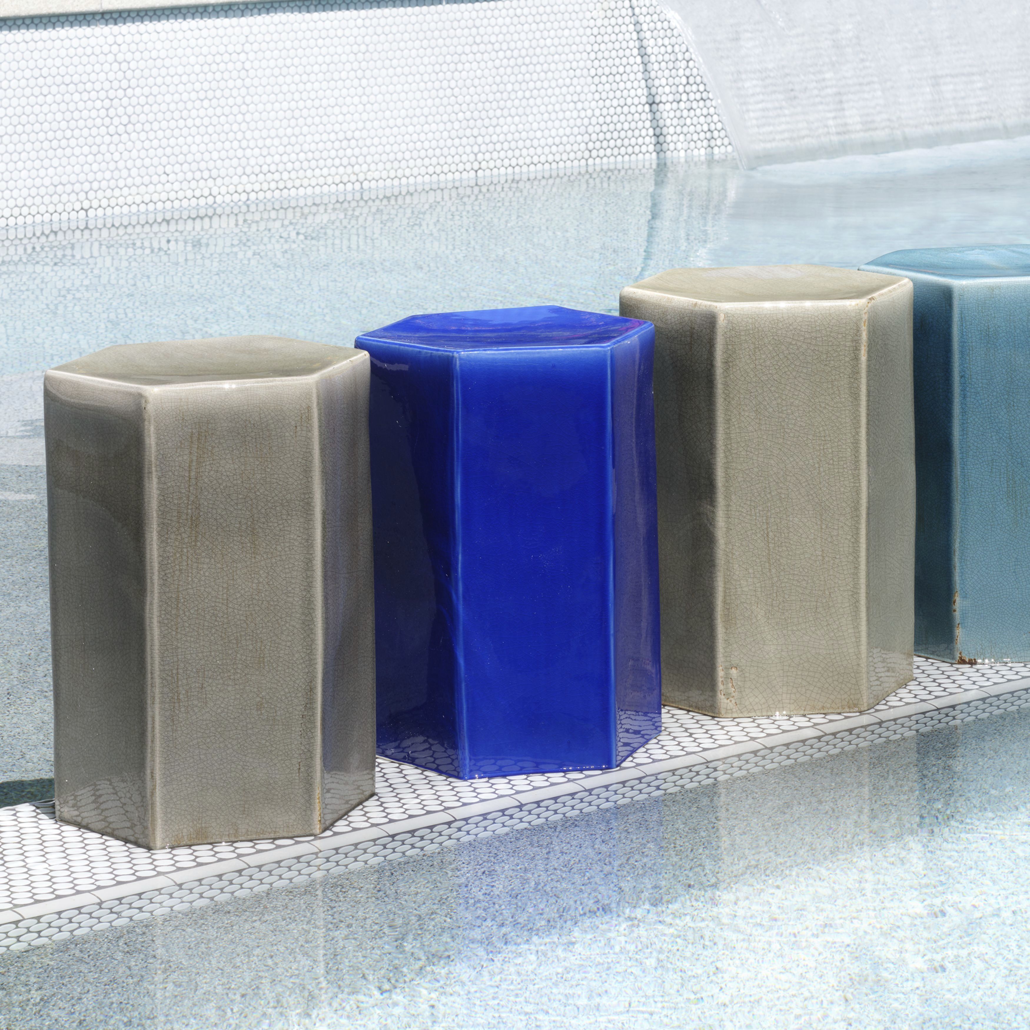 Porto 15 X 13 inch Cobalt Blue Side Table