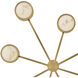 Cava LED 50 inch Lacquered Brass Semi-flush Mount Ceiling Light