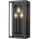 Easton 3 Light 8 inch Matte Black Wall Sconce Wall Light