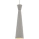Sean Lavin Windsor 1 Light 12 Satin Nickel Low-Voltage Pendant Ceiling Light in Concrete, LED 90 CRI 3000K, KableLite
