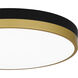 Weldin LED 15 inch Matte Black Gold Flush Mount Ceiling Light