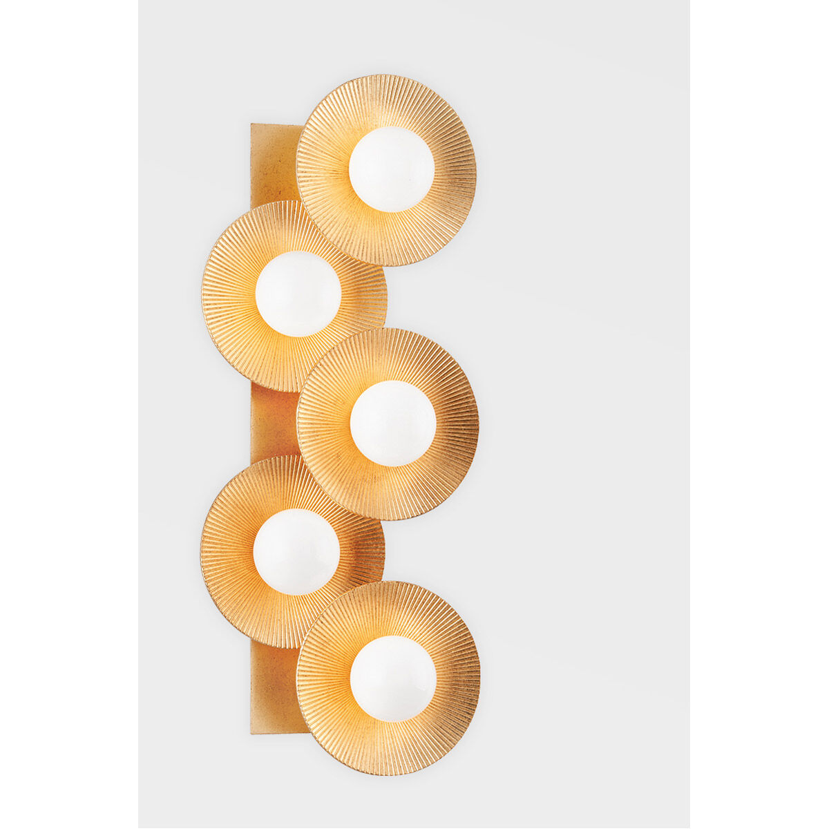 Emerald 5 Light 10 inch Vintage Gold Leaf Wall Sconce Wall Light