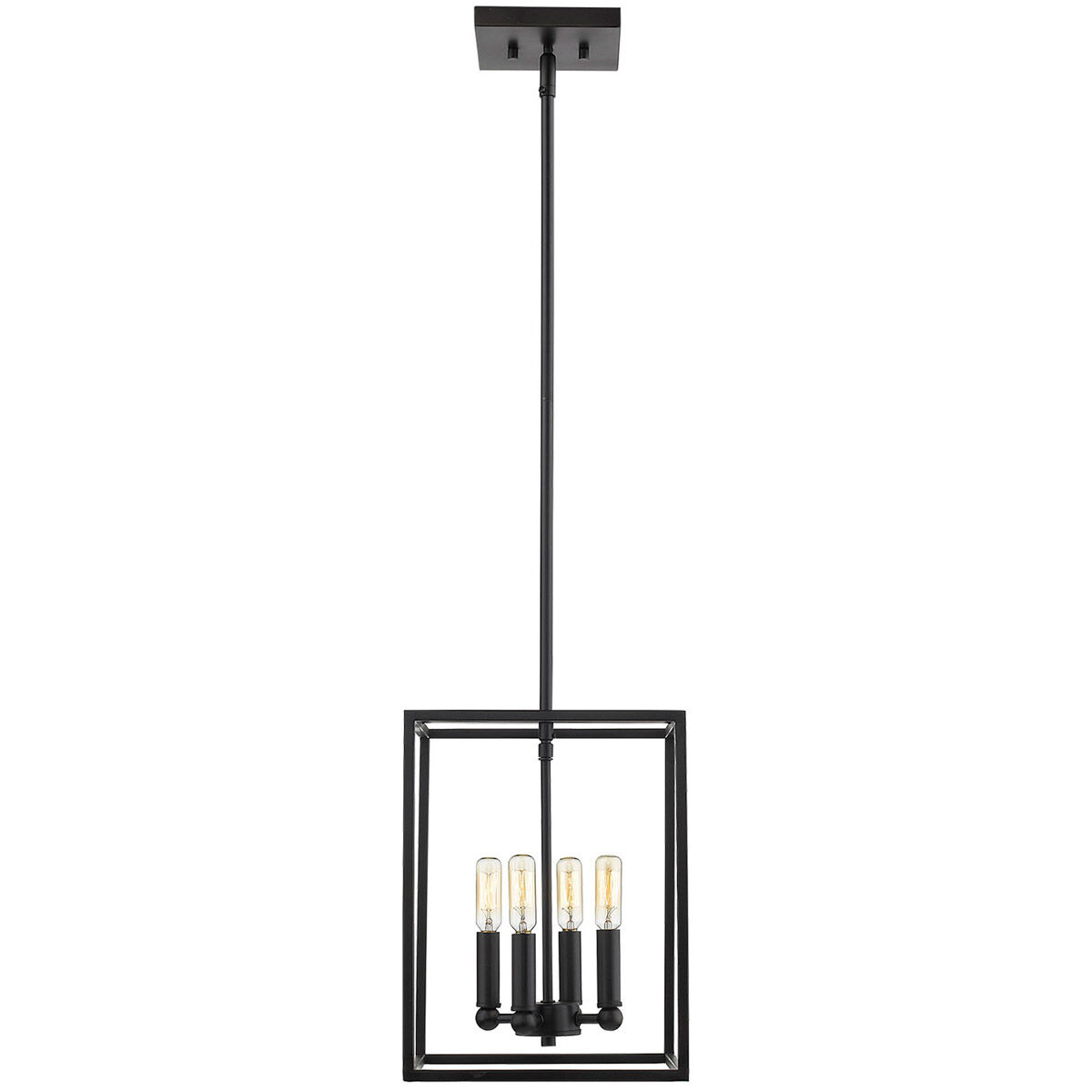 Cobar 4 Light 10 inch Matte Black Pendant Ceiling Light