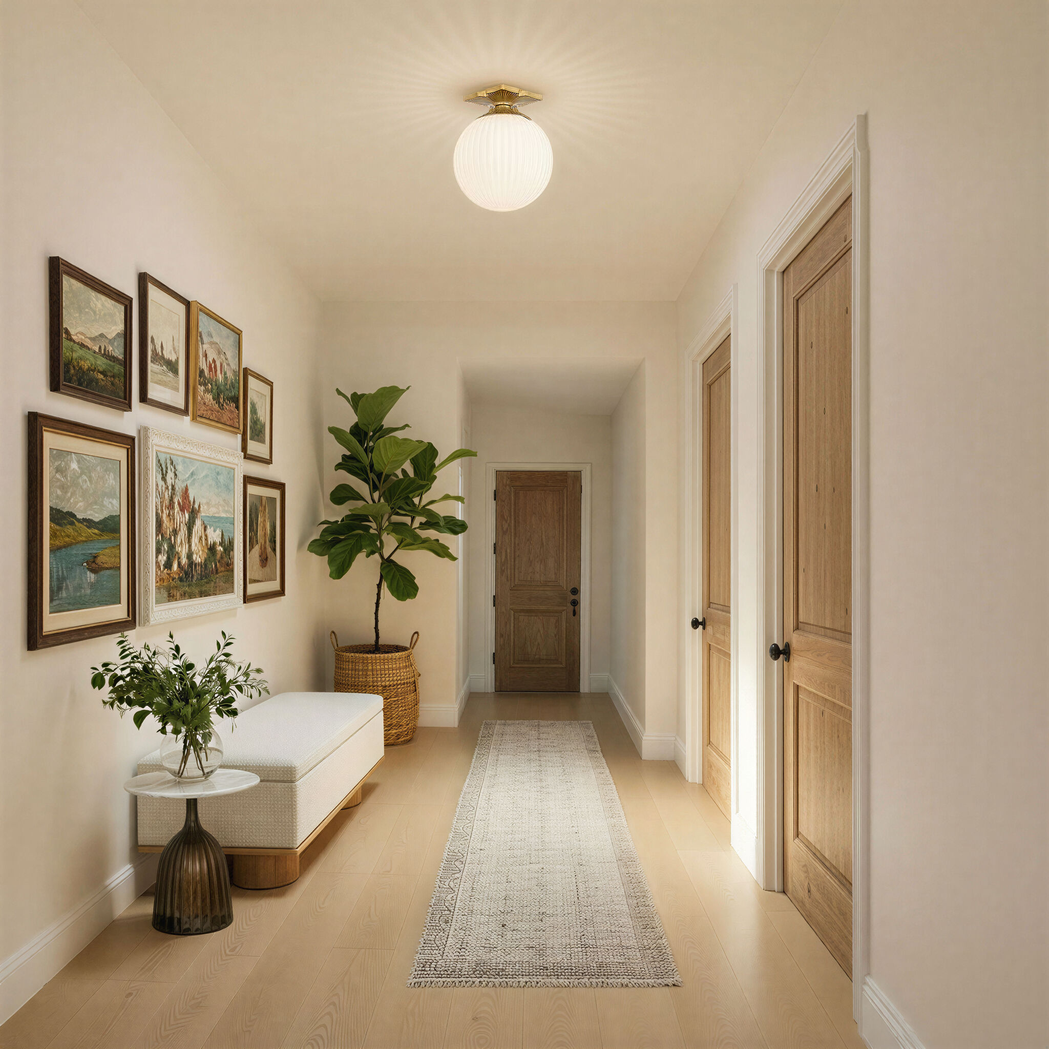 Orly 1 Light 10 inch Aged Brass Semi Flush Ceiling Light