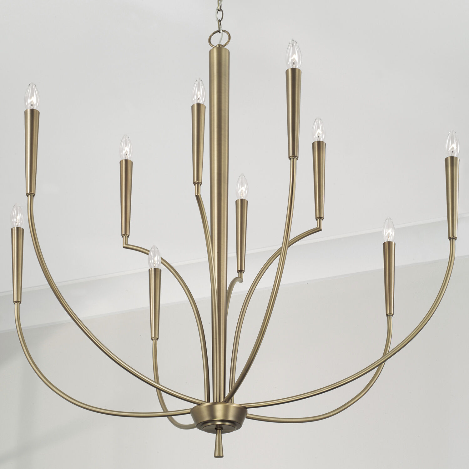 Holden 10 Light 40 inch Aged Brass Chandelier Ceiling Light