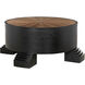 Tambour 44 X 44 inch Hand Rubbed Black with Veneer Top Coffee Table