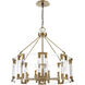 Prima Vista 8 Light 31.38 inch Aged Antique Brass Chandelier Ceiling Light