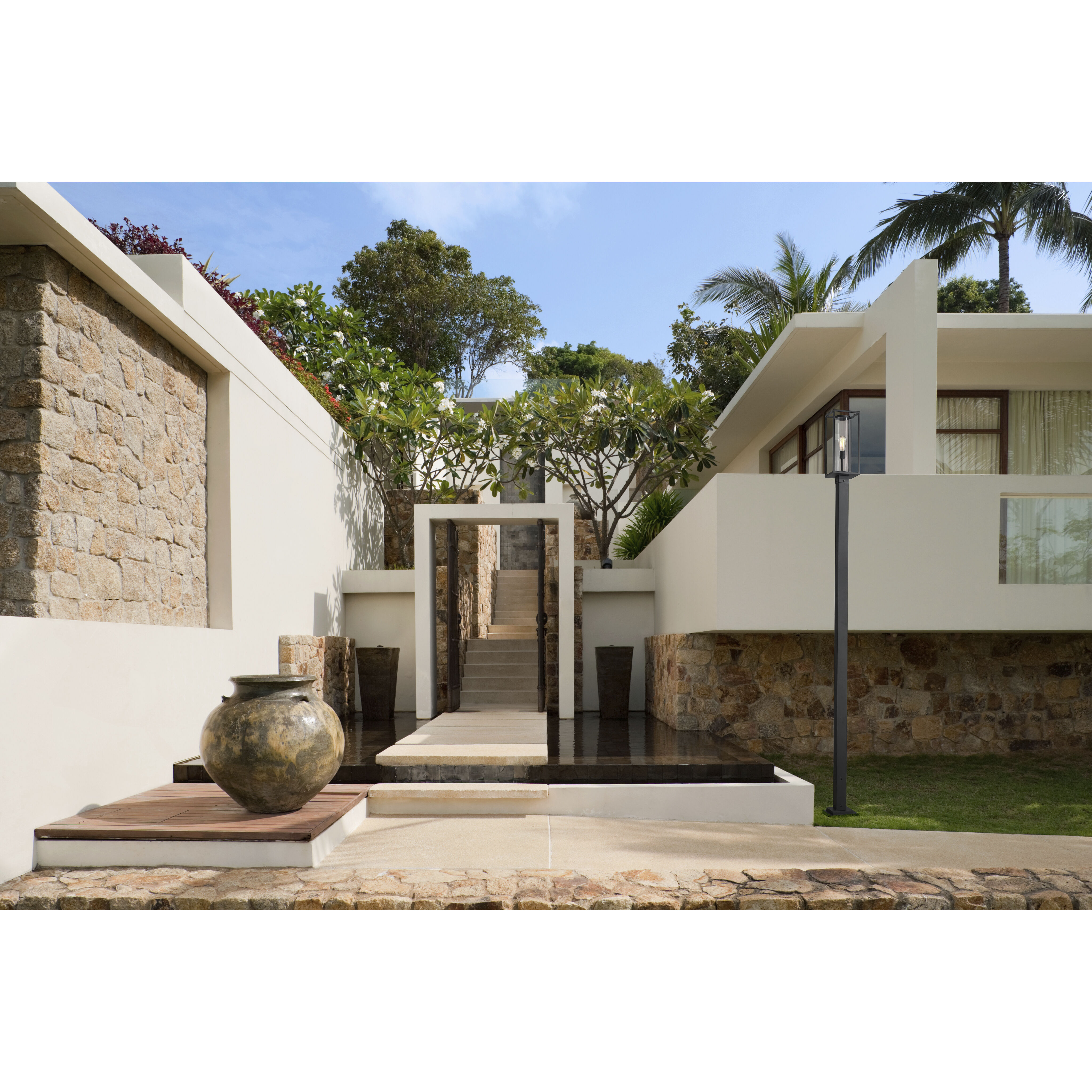 Dunbroch 1 Light 114.25 inch Black Outdoor Post Mounted Fixture