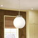 Andorra 1 Light Polished Nickel Pendant Ceiling Light