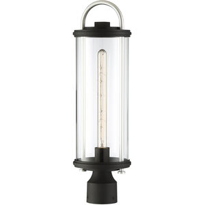 Keyser 1 Light 22 inch Coal/Silver Accent Outdoor Post Mount Lantern, Great Outdoors