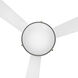 Oliver 62 inch Matte White with Heritage Brass with Matte White Blades Fan