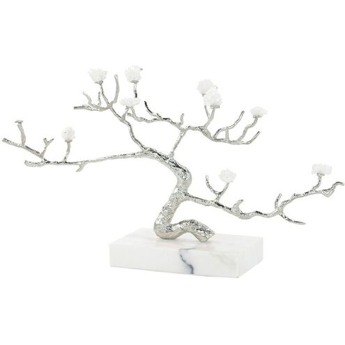 Crystal Canopy 33.5 X 19 inch Sculpture, on Marble Base