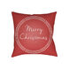 Merry Christmas Ii 20 X 20 inch Red and White Outdoor Throw Pillow