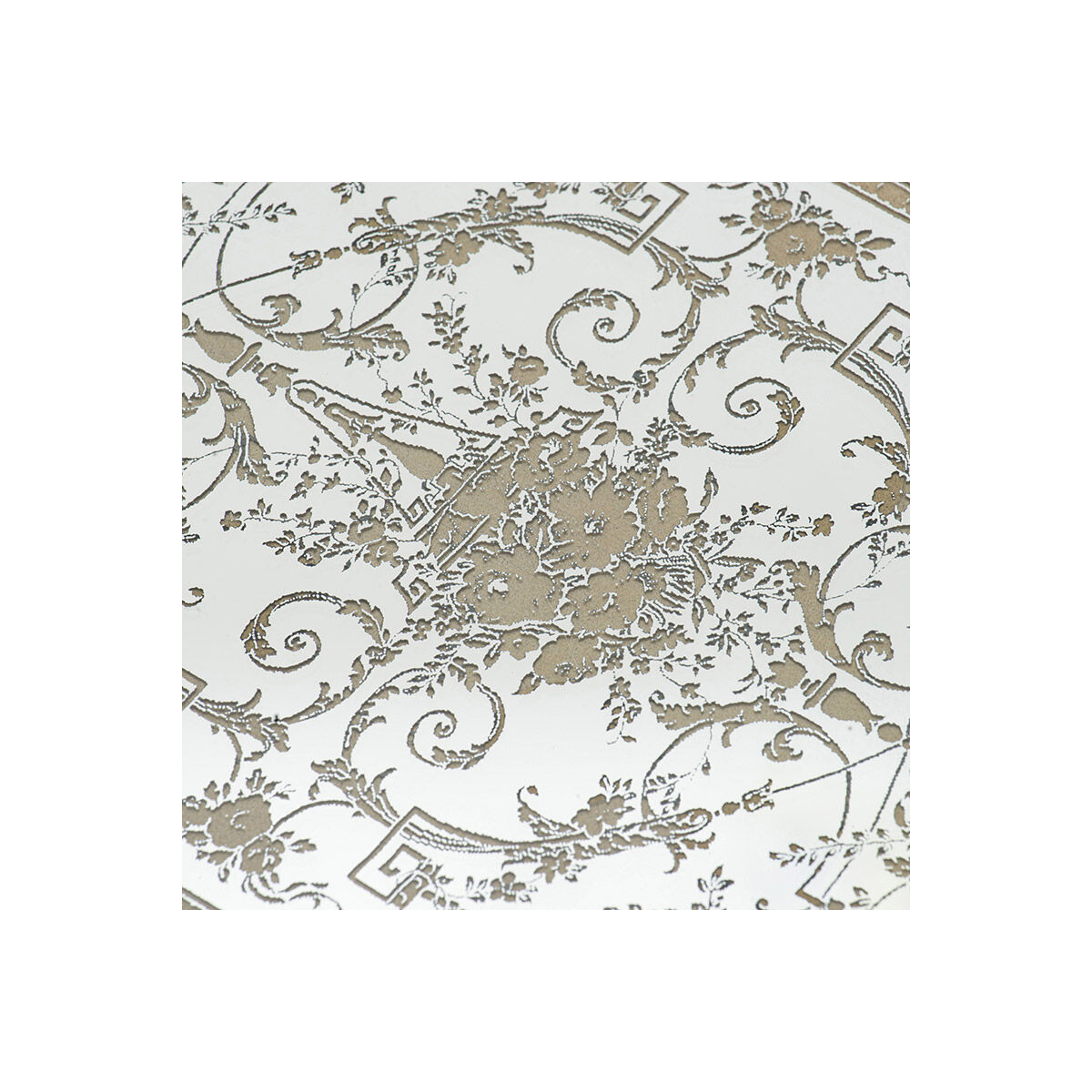 Floral Gold and Mirror Tray