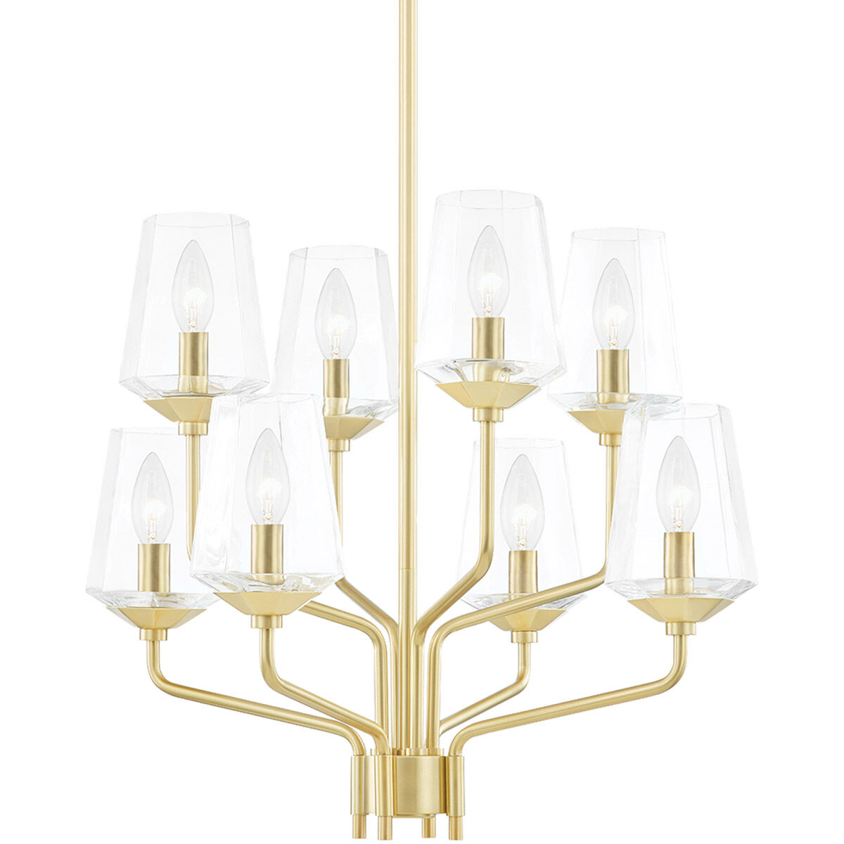 Kayla 8 Light 24 inch Aged Brass Chandelier Ceiling Light