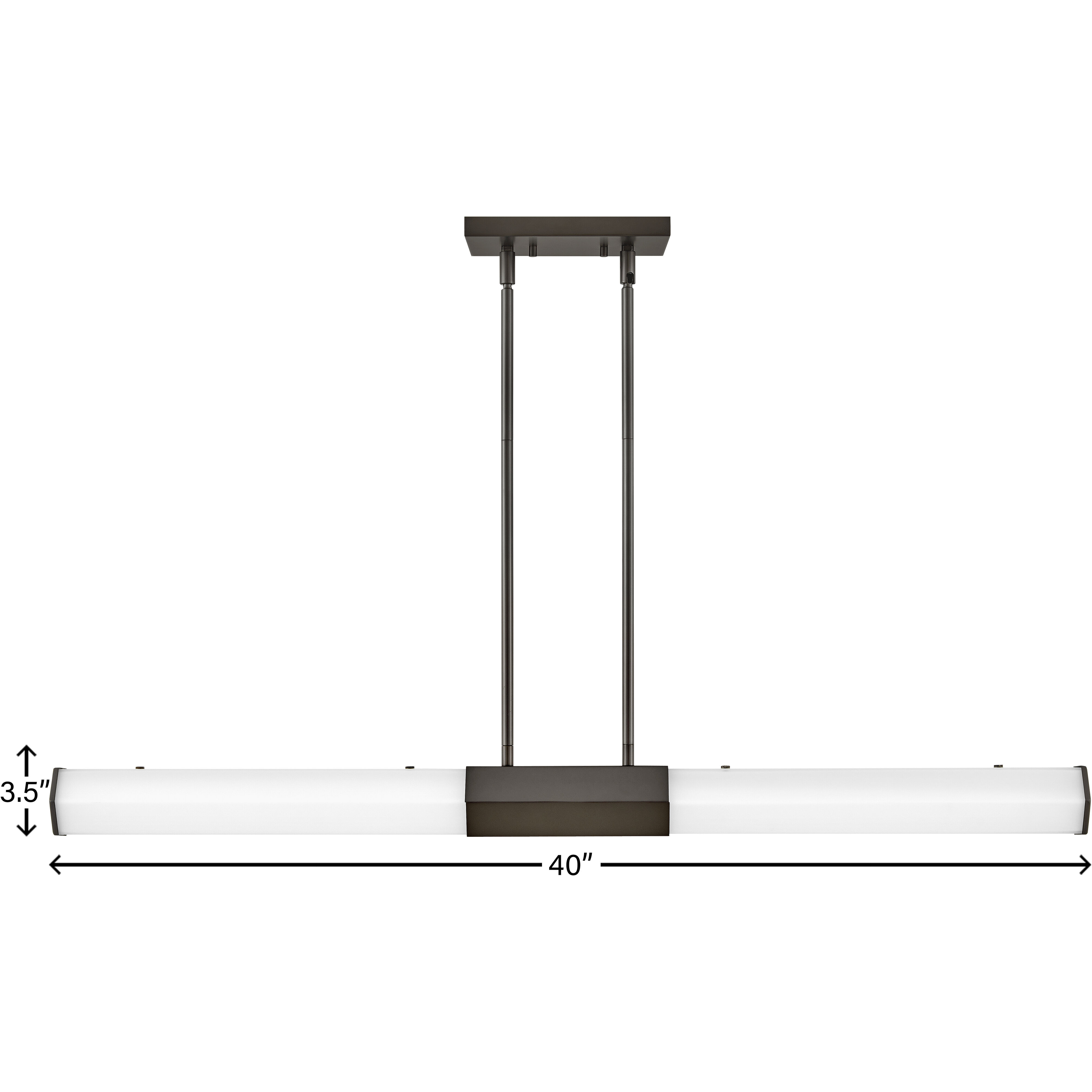 Facet LED 40 inch Black Oxide Indoor Linear Chandelier Ceiling Light