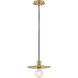 Lulu LED 10 inch Lacquered Brass Pendant Ceiling Light, Semi-Flush Mount