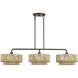 Florell 3 Light 47 inch English Bronze Linear Chandelier Ceiling Light, Extra Large