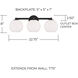 Ansley 3 Light 22.75 inch Matte Black Vanity Light Wall Light