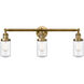 Franklin Restoration Dover LED 31 inch Brushed Brass Bath Vanity Light Wall Light in Seedy Glass, Franklin Restoration