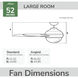 Fonthill 52 inch Brushed Nickel with Light Gray Oak Blades Ceiling Fan