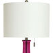 Bleaker 33 inch 150 watt Fuchsia Pink and Silver Table Lamp Portable Light